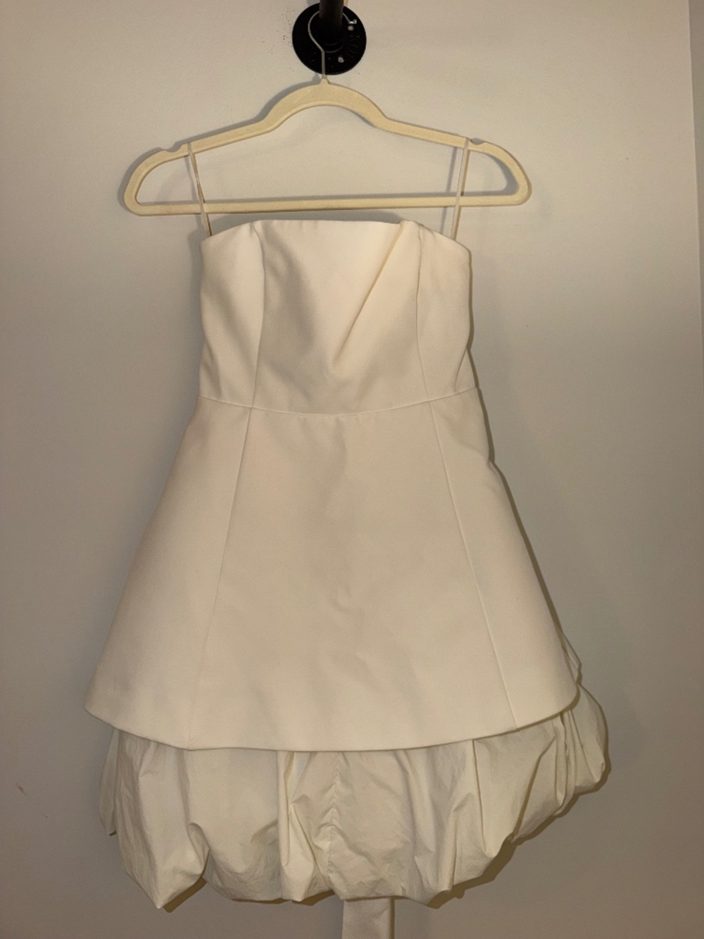 Fit and Flare strapless Bubble dress
